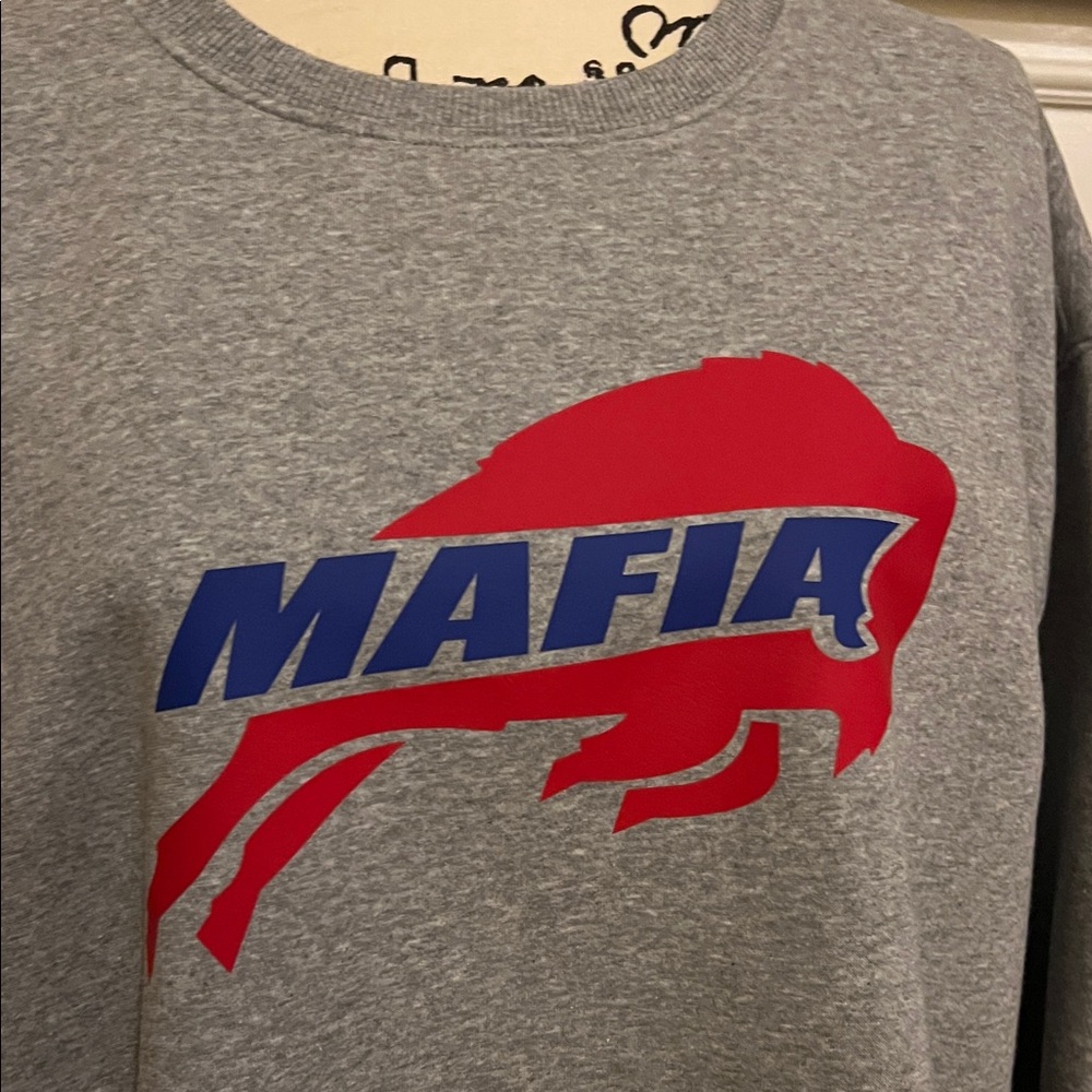 Custom Made Buffalo Bills Mafia Crewneck Sweatshirt - Picture 2 of 3